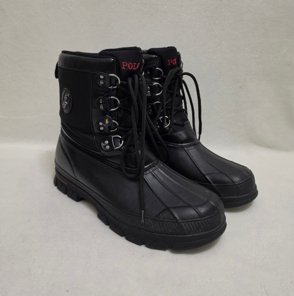 Polo Ralph Lauren Lowen Waterproof Duck Boots Black Mens Size 13D